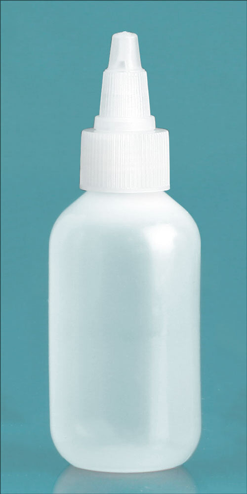 1 oz Natural LDPE Plastic Dropper Bottles - Natural 20-410