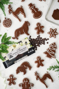 Chocolate Gingerbread Cookie cut-outs of animals