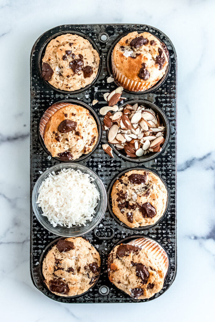 Coconut Almond Chocolate Chunk Muffins