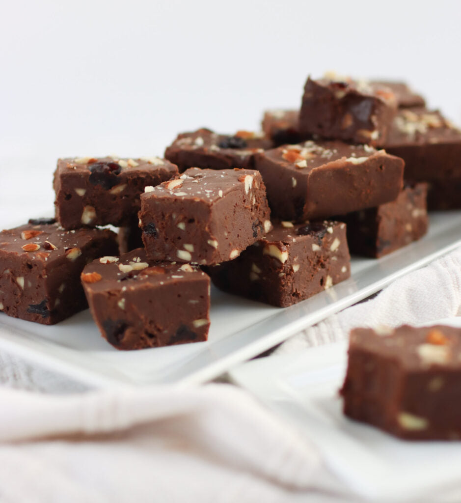 Chocolate Almond Cherry Fudge