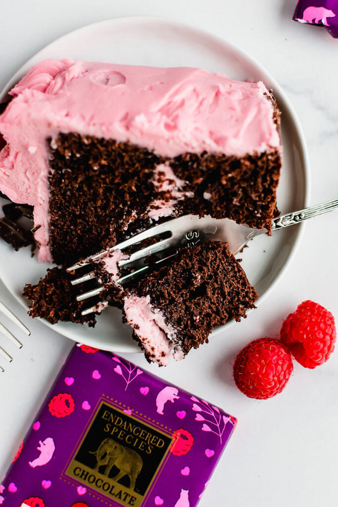 Raspberry Chocolate Layer Cake for Two