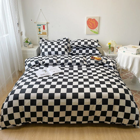 Black Check Bed Sheets