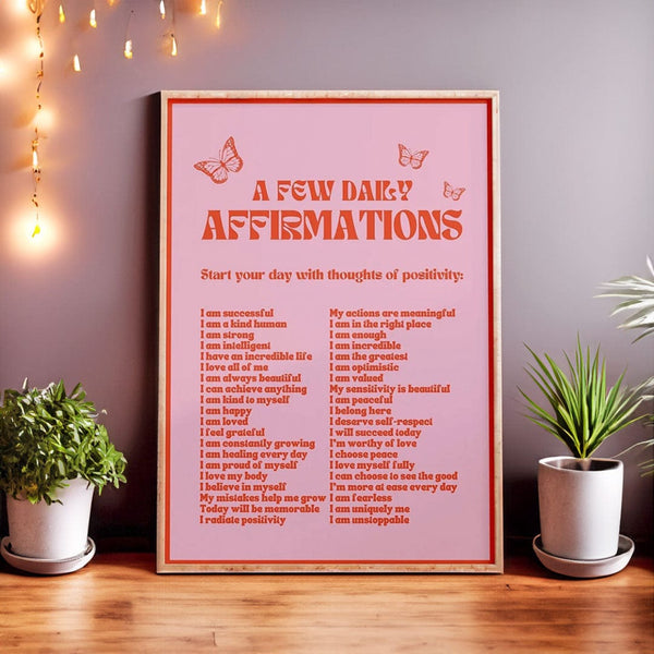Daily Affirmations Poster Print