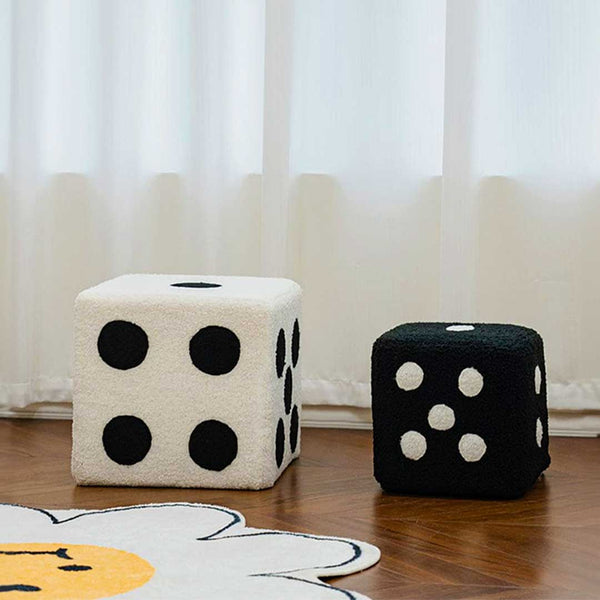 Dice Shaped Footstool Bedside Table
