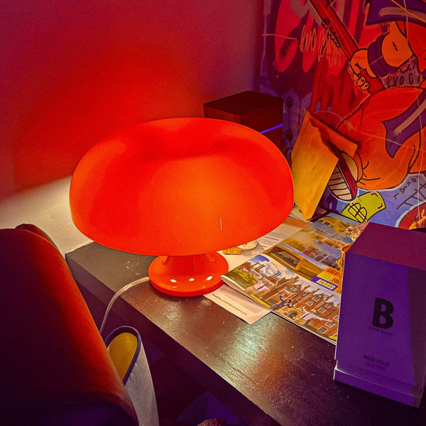 Ambient Mushroom Orange Desk Lamp 4 Bulb