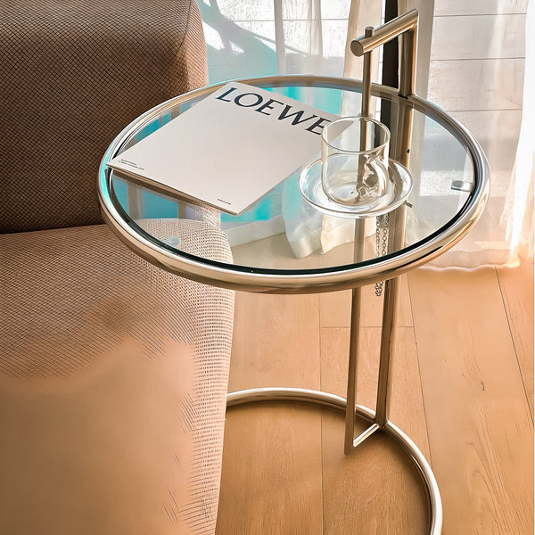 Retro Minimal Glass Metal Table