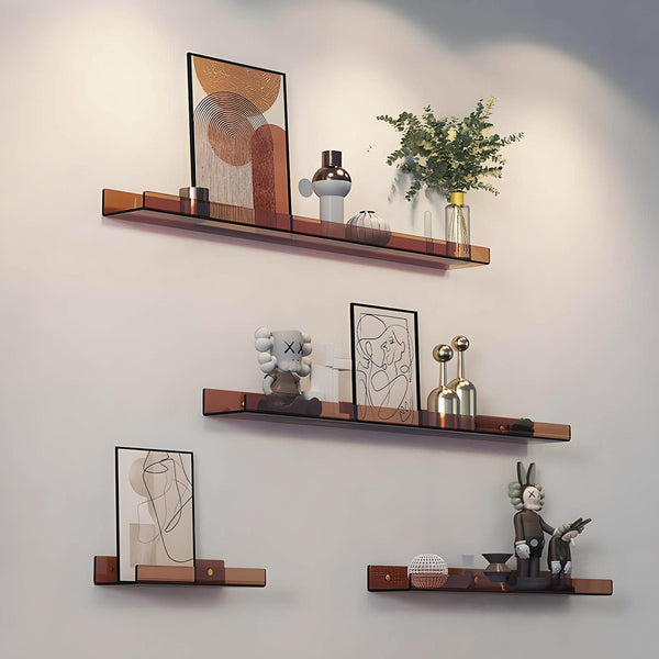 Minimal Acrylic Brown Retro Plastic Shelves