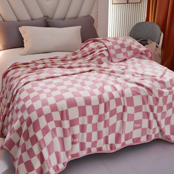 Retro Checkerboard Blanket Duvet