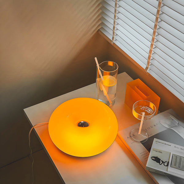 The Donut Circle Orange Ambient Desk Table Lamp