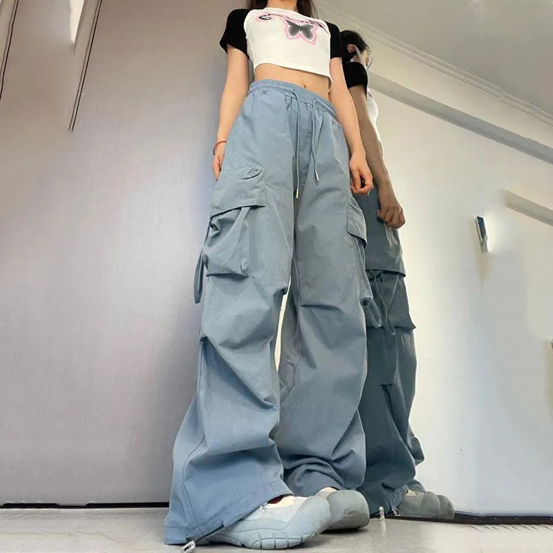 Cargo Pants High Waist Streetwear