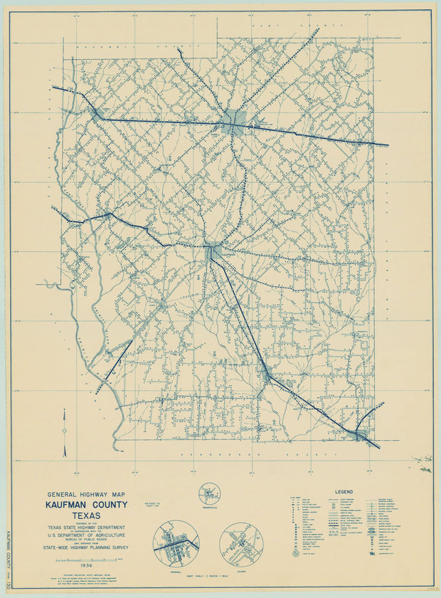 Kaufman County Texas Historical Maps Texas Map Store 4023