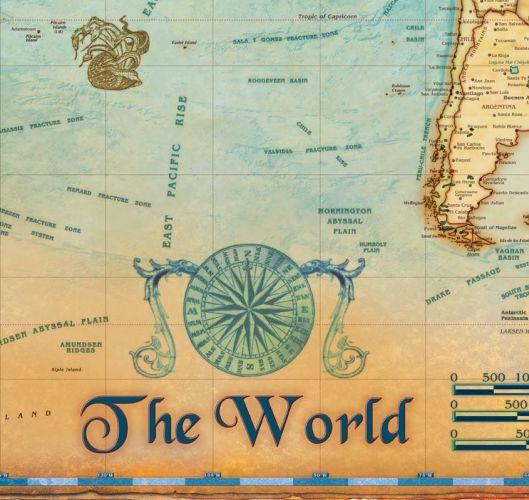 Antiqued World Wall Map By Compart Maps Texas Map Store 1526