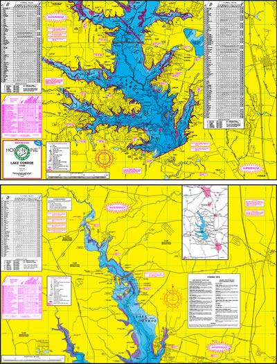 Lake Conroe Fishing Map – Texas Map Store