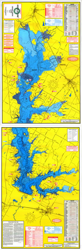Hook N Line Topographical Fishing Map of Toledo Bend Reservior