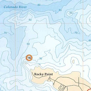 Lake Buchanan and Inks Lake, Texas Waterproof Map (Fishing Hot