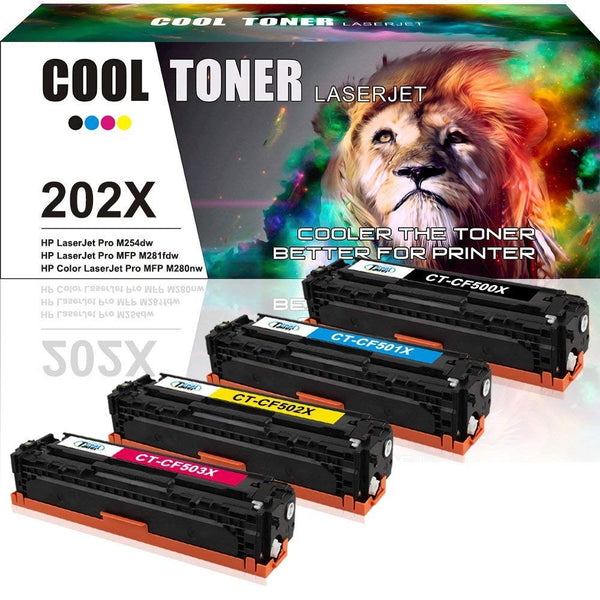 Toner Bank 1-Pack Compatible Toner Cartridge Replacement for HP CF502A 202A  Color LaserJet Pro M254dw M254dn M254nw Printer Toner Ink (Yellow)