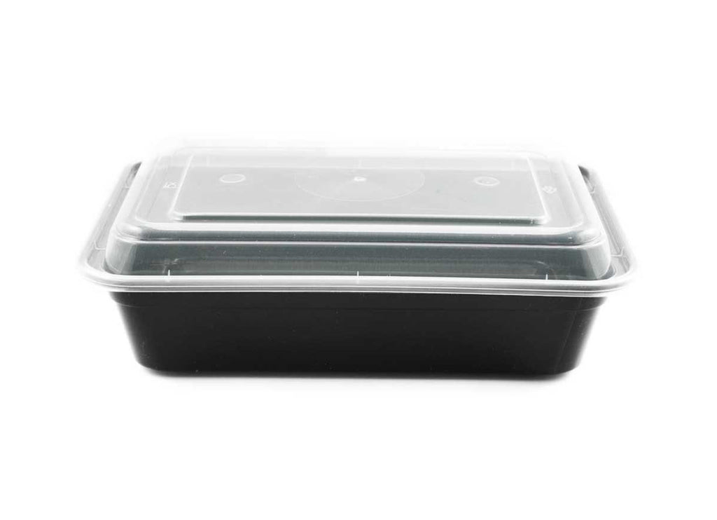 24 Oz. White Rectangle Meal Prep Container With Lids 