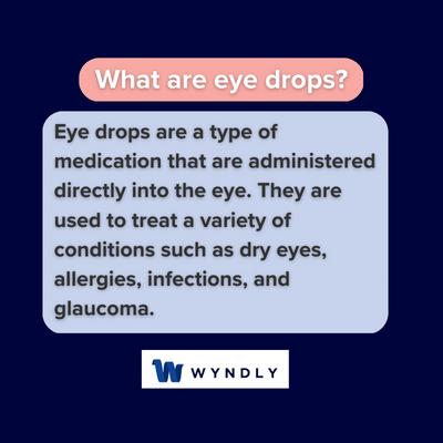 What are eye drops and definition of eye drops