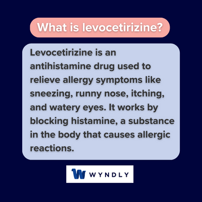 What is levocetirizine and definition of levocetirizine