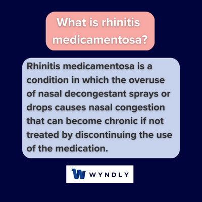 What is rhinitis medicamentosa and definition of rhinitis medicamentosa