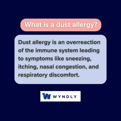 What is a dust allergy and definition of a dust allergy