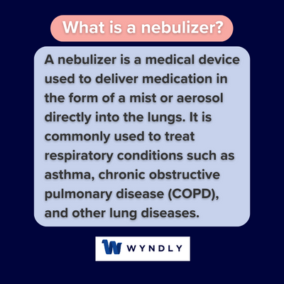 What is a nebulizer and definition of a nebulizer