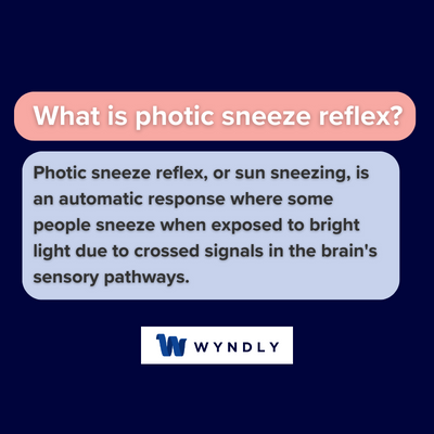 What is photic sneeze reflex and definition of  photic sneeze reflex