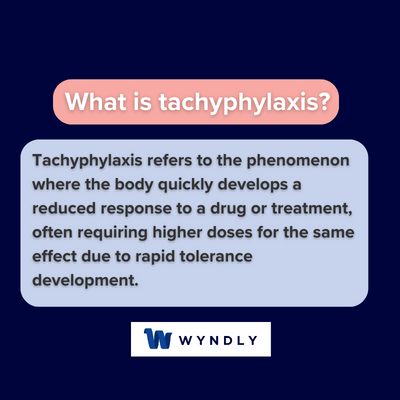 What is tachyphylaxis and definition of tachyphylaxis