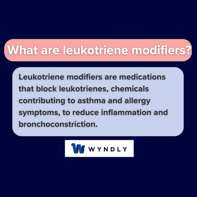What are leukotriene modifiers and definition of leukotriene modifiers