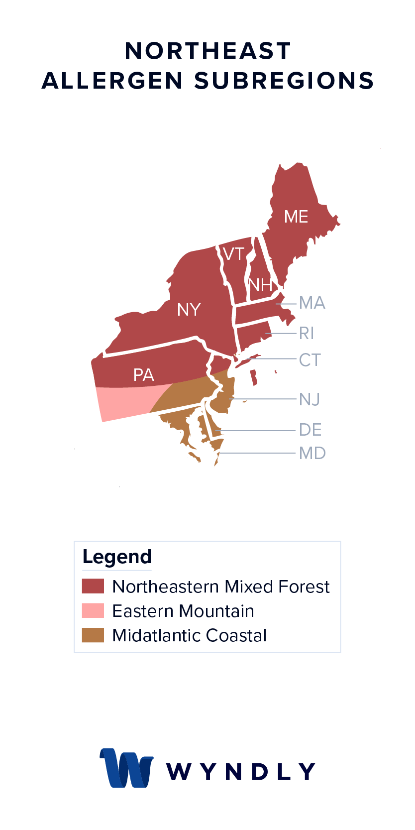 Northeast Allergy Zone Map