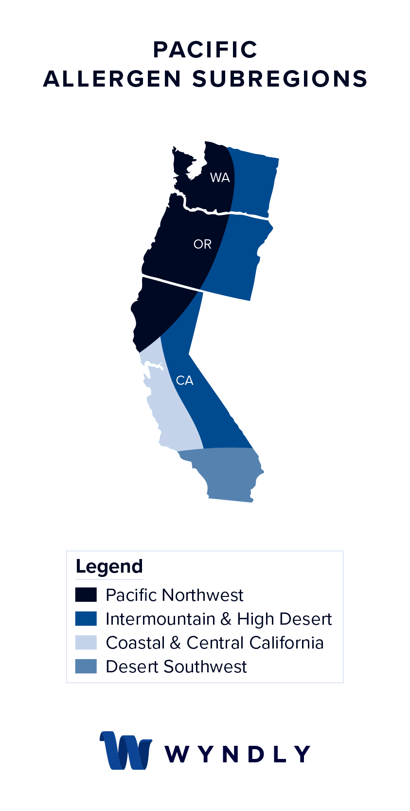 Pacific Allergen Zone Map, California Pollen Hotspots