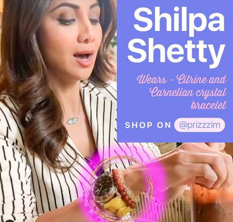 Shilpa shetty carnelian crystal bracelet
