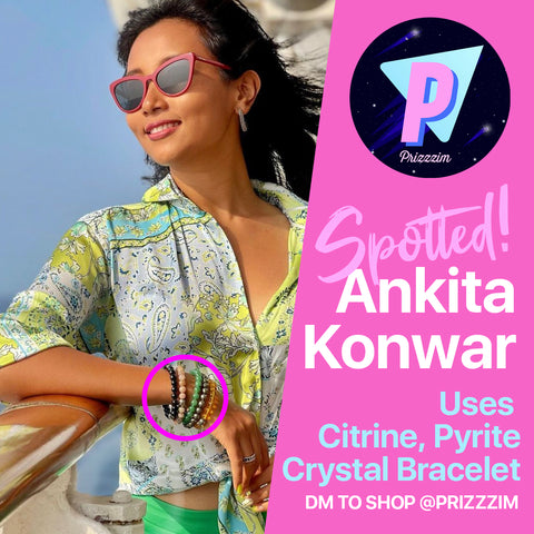 Ankita Konwar crystal bracelet