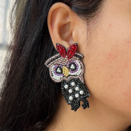 Owl Animal Beaded Jewellery Earrings