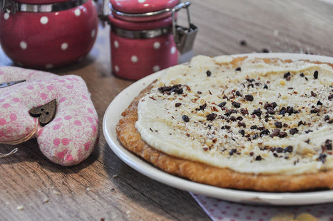 édes lángos mandulakrémmel mindenmentes