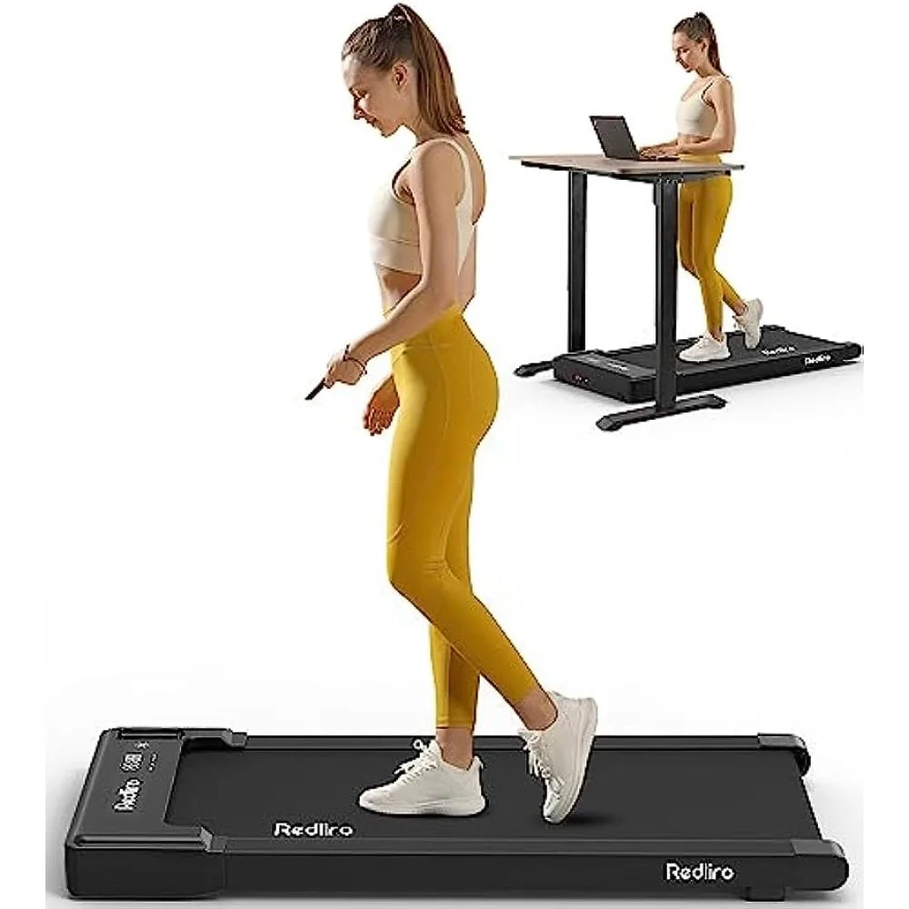 Redliro Walking Pad Treadmill Under Desk, Portable Mini Treadmill with Remote Control, Bluetooth, 265lbs Max Weight