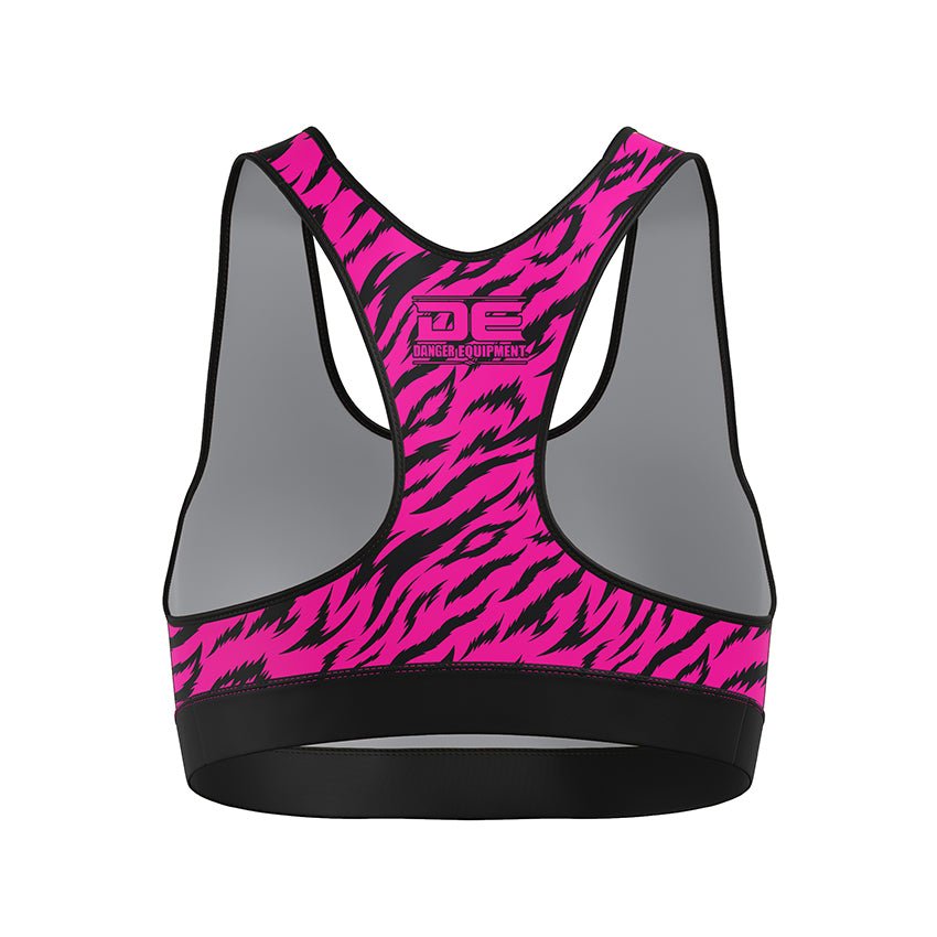 Nike Hot Pink Leopard Print Sports Bra - Size Small