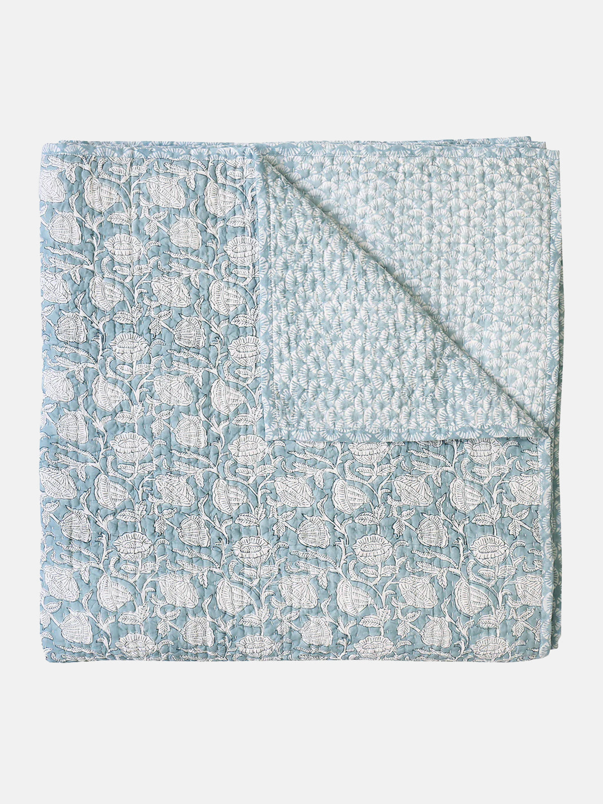 Signature White Pin Pull Quilt – Celadon at Home