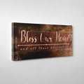 Bless our home Canvas Print