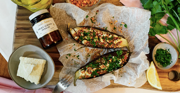 Whole Grilled Eggplant