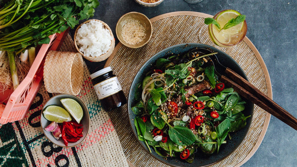 thai beef noodle salad