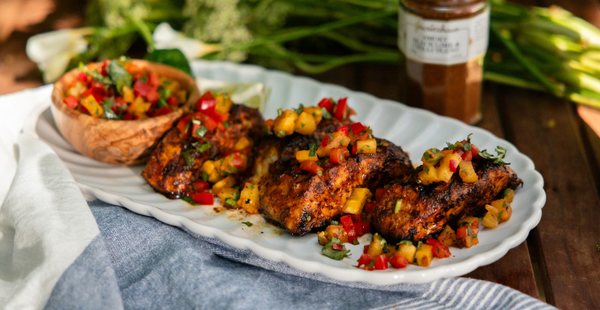 grilled barramundi with pineapple salsa