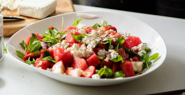 watermelon and strawberry salad