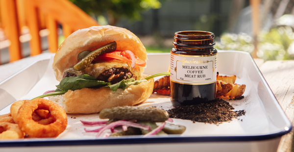 Melbourne coffee rub burger