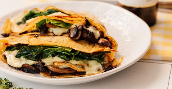 Savoury Crepes with Mushroom and Cheese