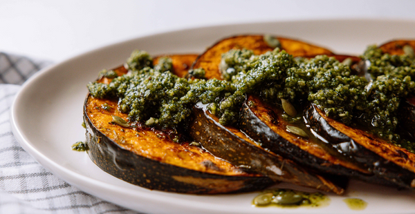 Easy Roast Pumpkin with Pumpkin Seed Pesto