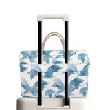 Watercolor Blue Leaves MacBook Bag - Exoticase -