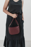 Mina - Cactus leather convertible bag in Brick Red