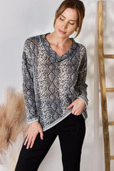 Exotic Feel Snakeskin-Print Top   Shirts & Tops Joy & Country