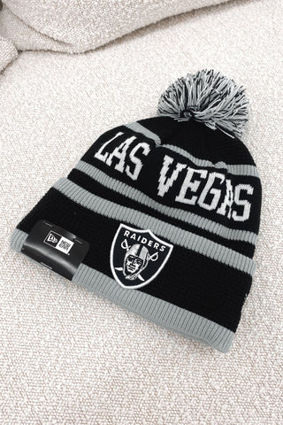 Las Vegas Raiders Two Tone Wide Beanie Las Black/Grey Cuff - New